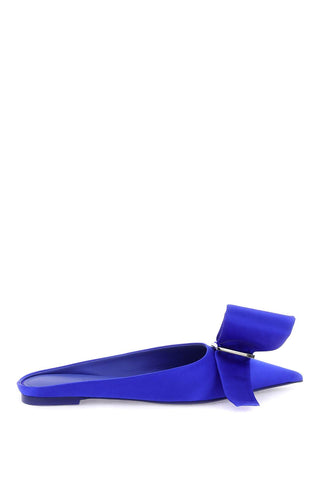 Satin Mules With Single Maxi Bow