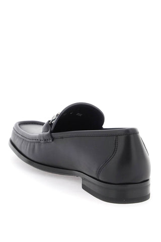 Smooth Leather Loafers With Gancini