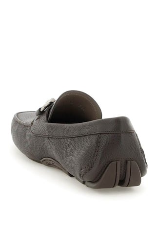 Geained Leather Mocassins