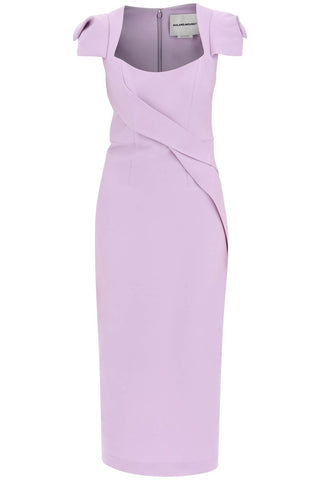 Midi Dress With Draped Detailing