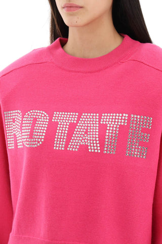 Rhinestone Logo Organic Cotton Sweater