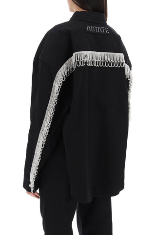 Overshirt With Crystal Fringes