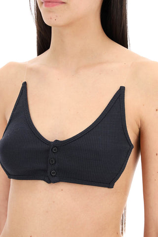 Invisible Strap Crop Top With Spaghetti