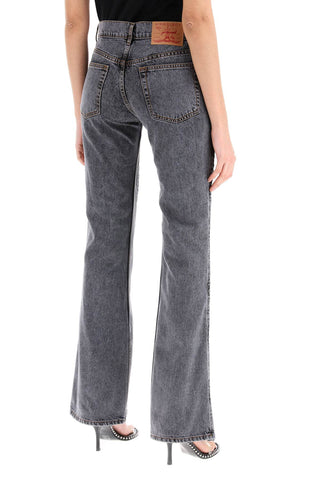 Hook-and-eye Flared Jeans