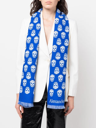 Alexander Mcqueen Scarfs Blue