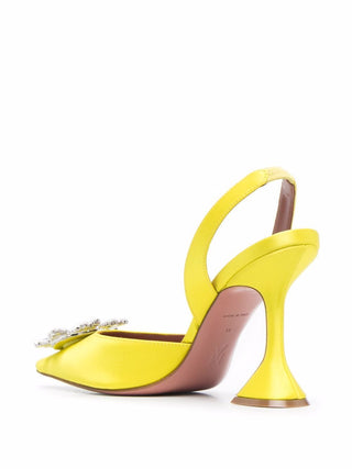 Amina Muaddi With Heel Yellow