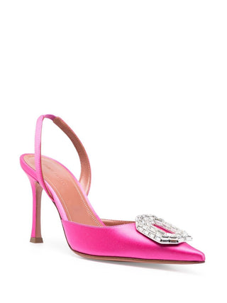 Amina Muaddi With Heel Pink