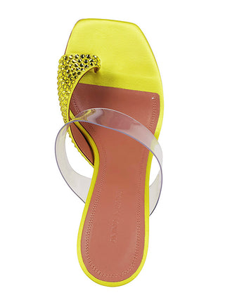 Amina Muaddi Sandals Yellow