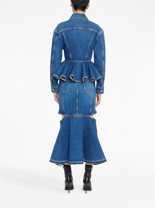 Alexander Mcqueen Coats Blue