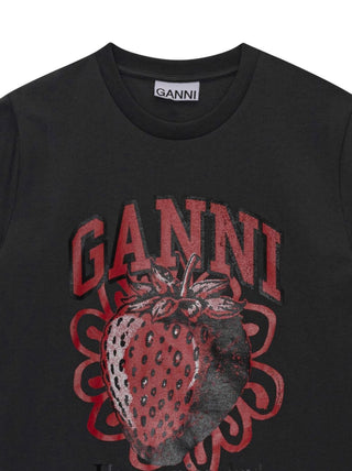 Ganni T-shirts And Polos Black