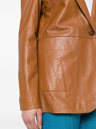 Alysi Jackets Leather Brown