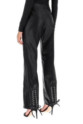 Straight-cut Pants In Faux Leather