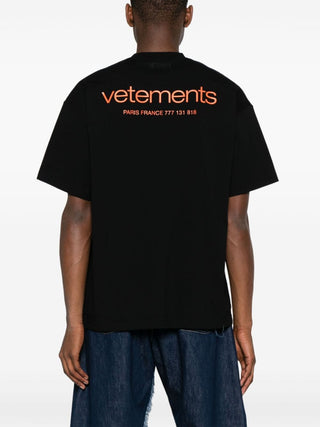 Vetements T-shirts And Polos Black