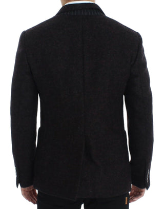 Bordeaux Alpaga Two-button Blazer Jacket