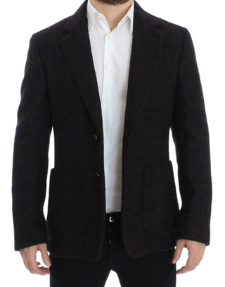 Bordeaux Alpaga Two-button Blazer Jacket