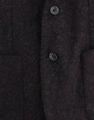 Bordeaux Alpaga Two-button Blazer Jacket