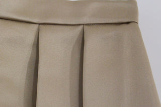 Elegant Silk Pleated Knee-length Skirt