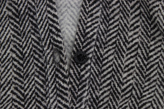 Elegant Black And White Wool Cardigan