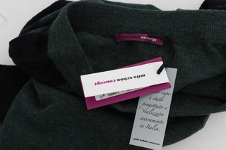 Emerald Elegance Wool-blend Pencil Skirt