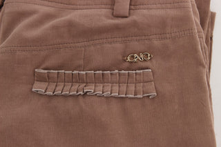 Chic Brown Cropped Corduroy Pants