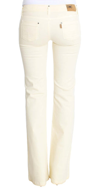 Chic Off-white Flared Designer Jeans