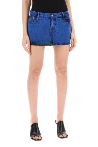 Denim Foam Mini Skirt For