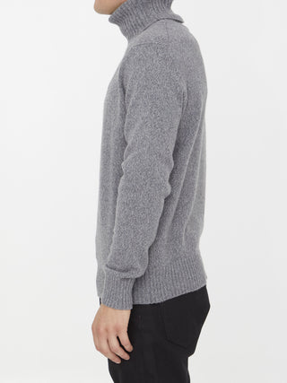 Grey Cashmere Turtleneck