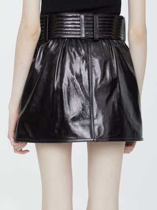 Patent Leather Miniskirt