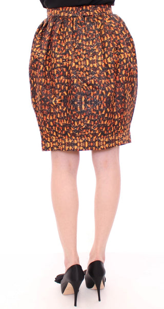 Multicolor Bee Print Bubble Balloon Skirt