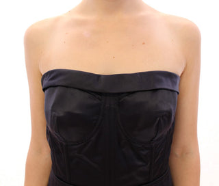 Elegant Silk Strapless Corset Top