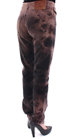 Elegant Brown Cotton Trousers