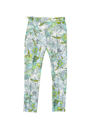 Printed Flowers allover Smoking Trousers in Green