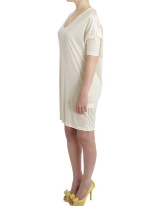 Chic White Modal Above-knee Dress