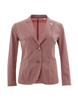 Elegant Pink Cotton Jacket