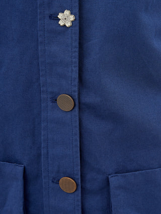 Elegant Blue Linen Jacket Shirt