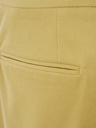 Chic Yellow Cotton Chino Trousers