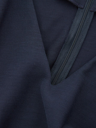Elegant Blue V-neck Midi Dress