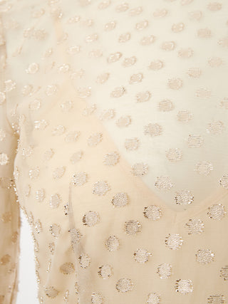 Ivory Elegance: Embellished Tulle Dress