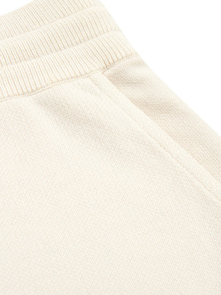 Chic White Cotton Sweatpants - Regular Fit