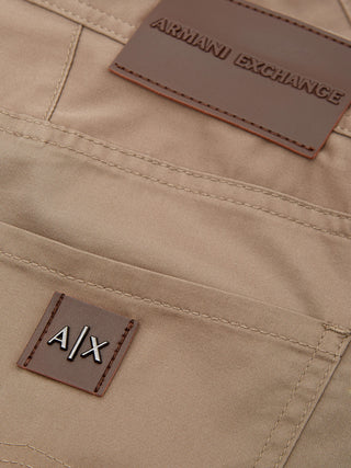 Chic Beige Cotton Regular Fit Trousers