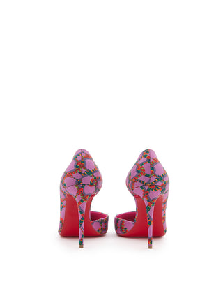 Elegant Satin Pink Pumps With Iconic Red Sole