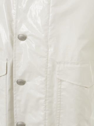 Chic White Couture Raincoat