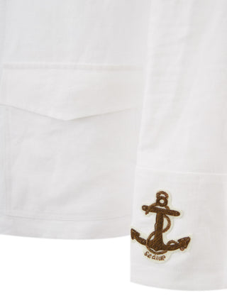 Elegant White Linen Saharan Jacket