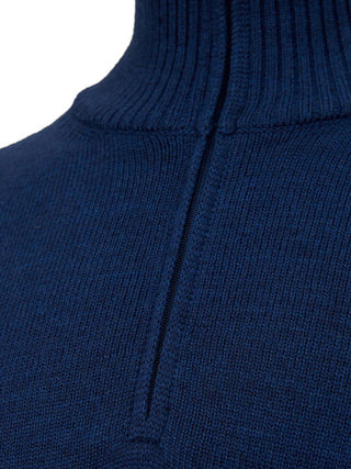 Elegant Blue Italian Wool Sweater