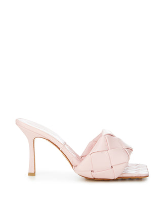 Elegant Pink Leather Sandal Mules
