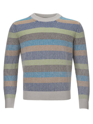 Multicolor Cashmere Round Neck Sweater