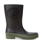 Rubber Black Boots with Logo