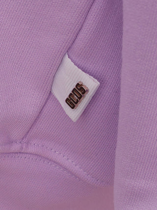 Chic Oversized Violet Sweatshirt With Logo Detail