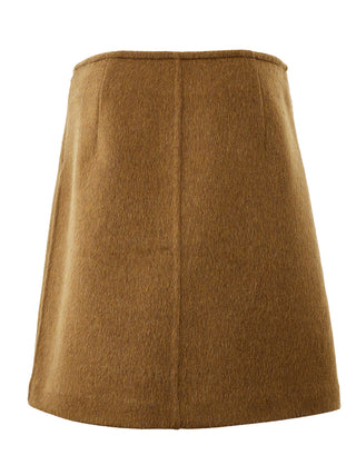 Elegant Coconut Brown Pencil Skirt