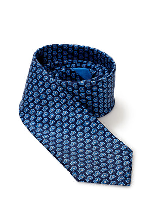 Elegant Blue Silk Men's Tie
